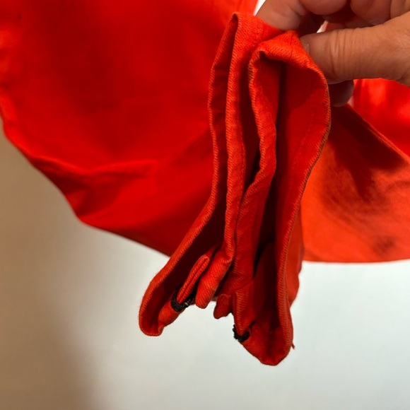 RAG & BONE Sz 31” Mid-Rise Skinny  Capri Jeans in Vibrant Orange Zipper at Hem - Picture 5 of 9